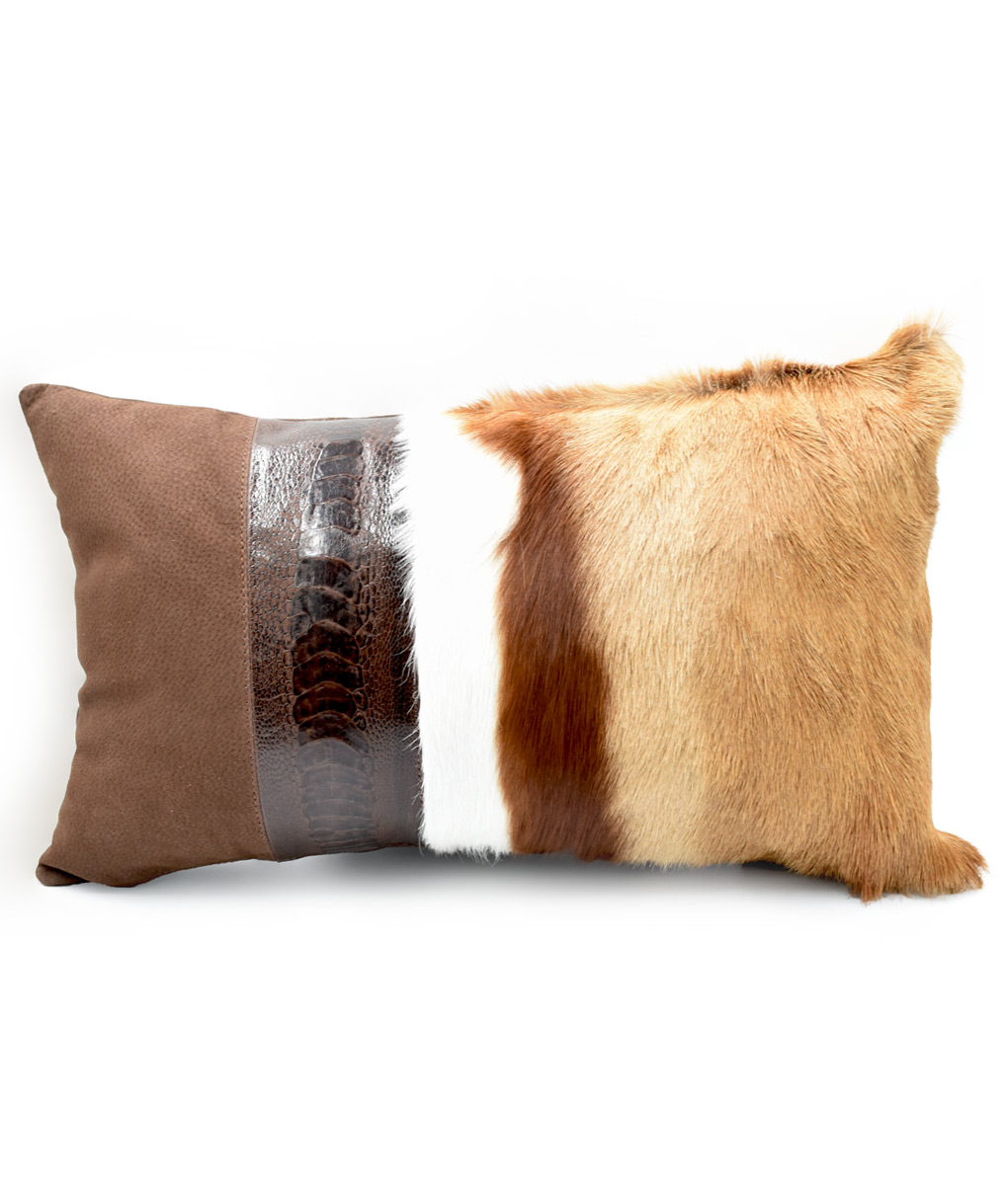 Springbok and Ostrich Shin Cushion