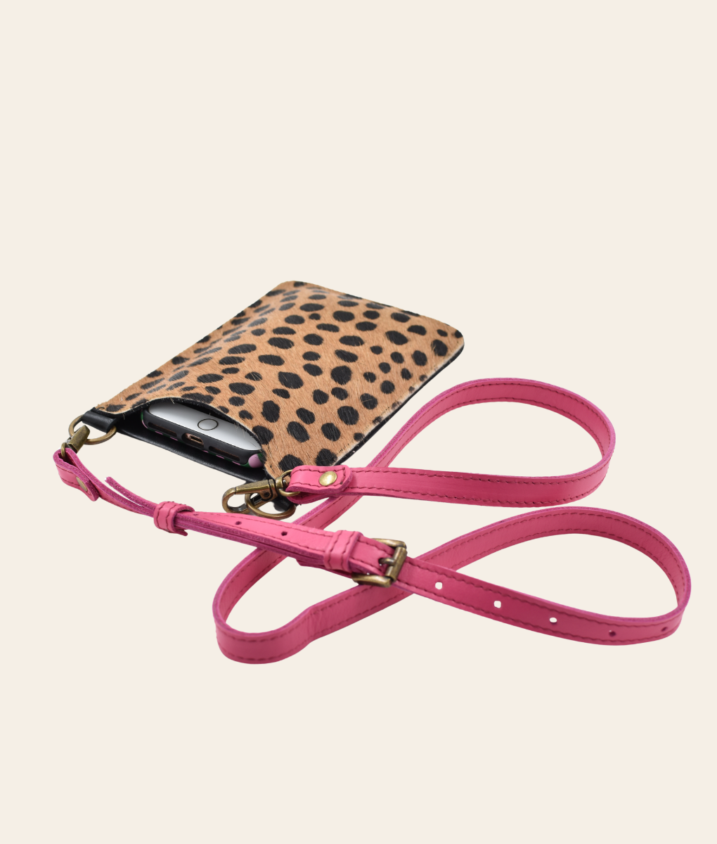 Printed Phone Pouch Pink