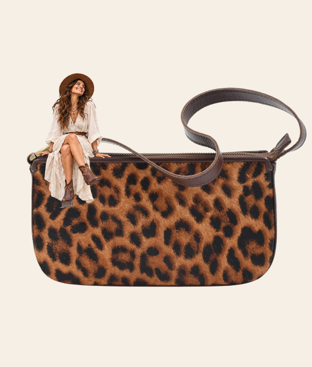 Printed Tully Shoulder Bag Choc