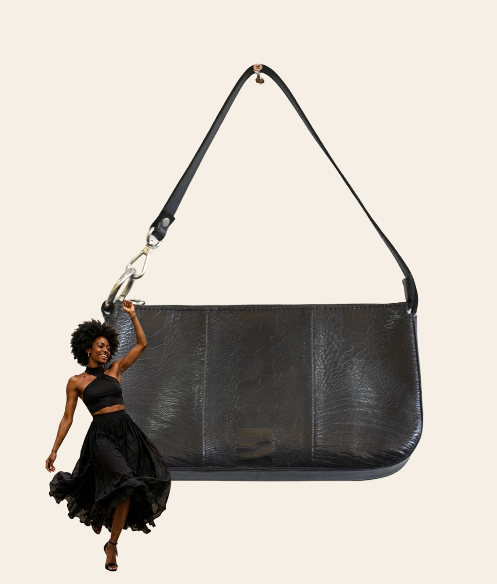 Ostrich Shin Tully Shoulder Bag