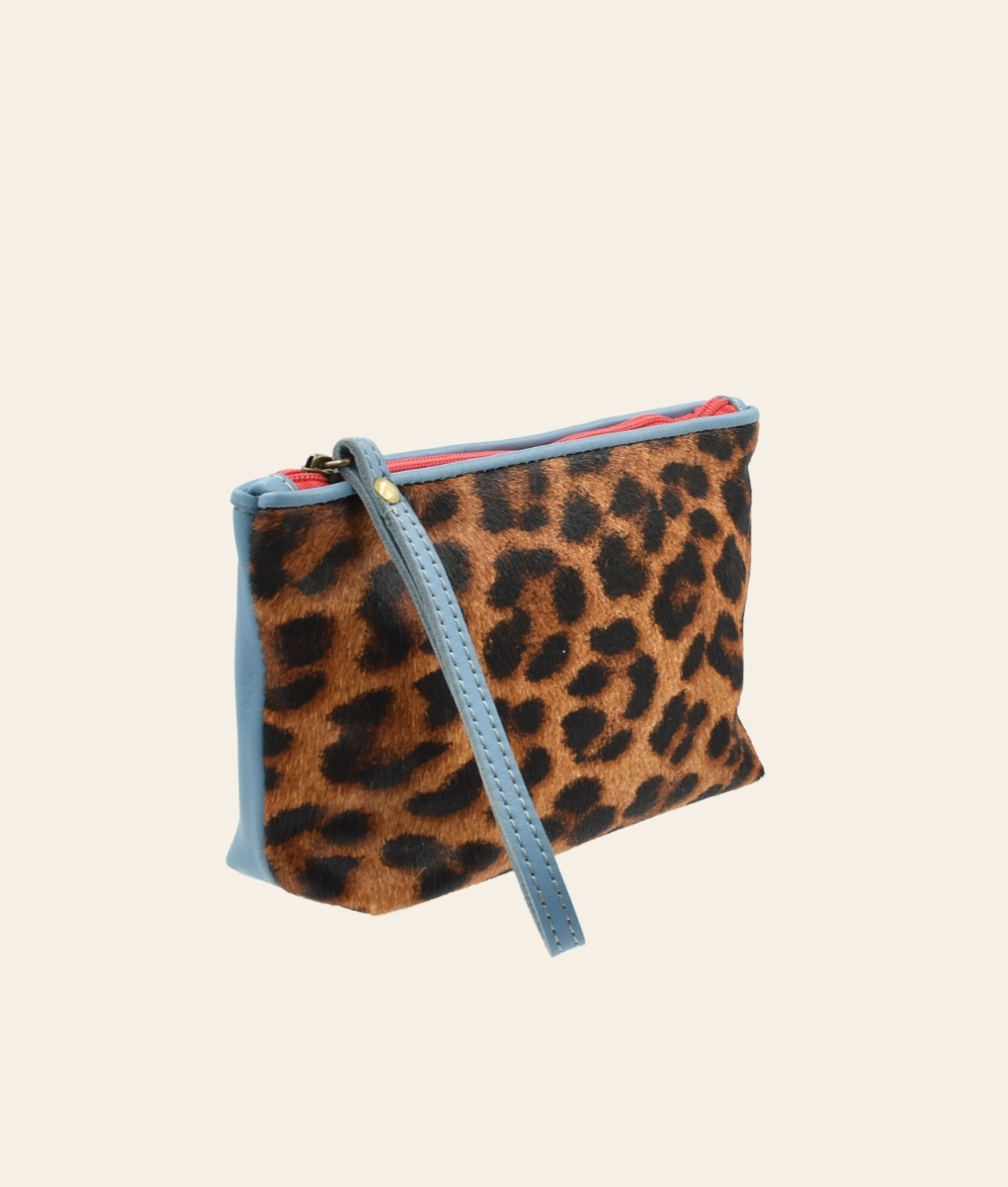 Printed Evelyn Purse Blue