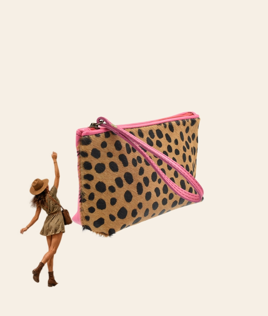 Printed Evelyn Purse Pink