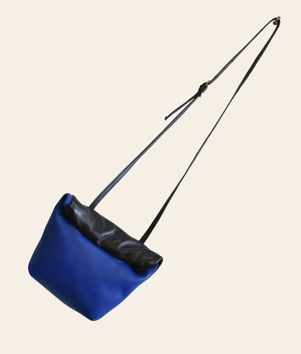 Black & Blue Rollover Sling Bag