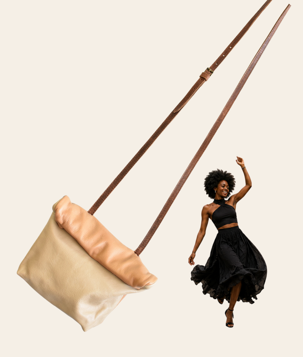 Tan Rollover Sling bag