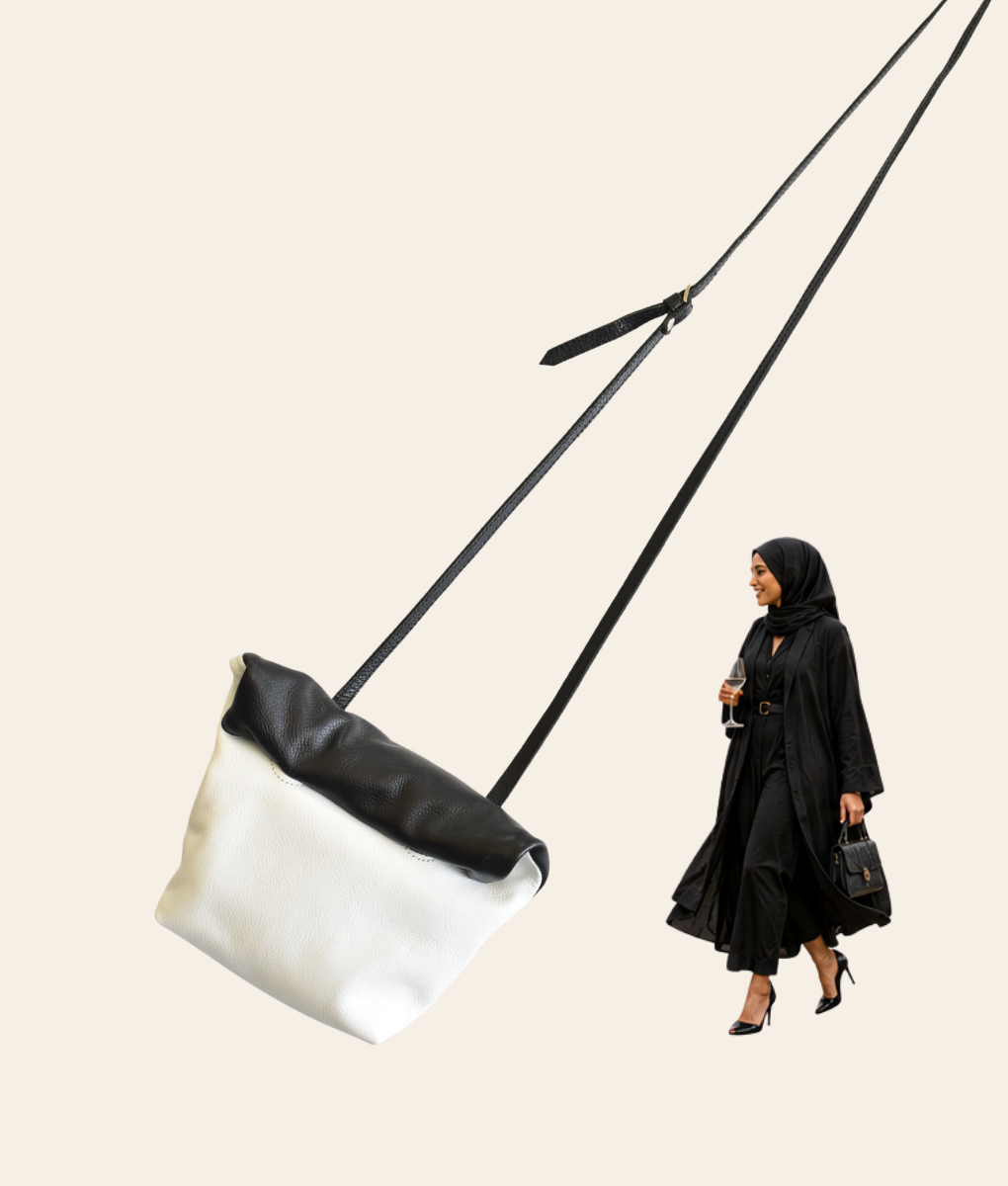 Black & White Rollover SlingBag