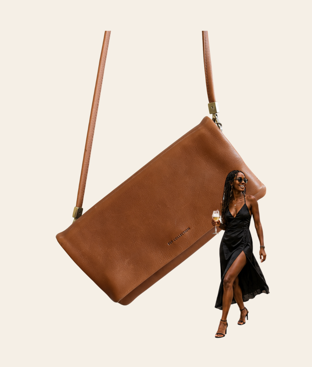 Tan Traci Clutch