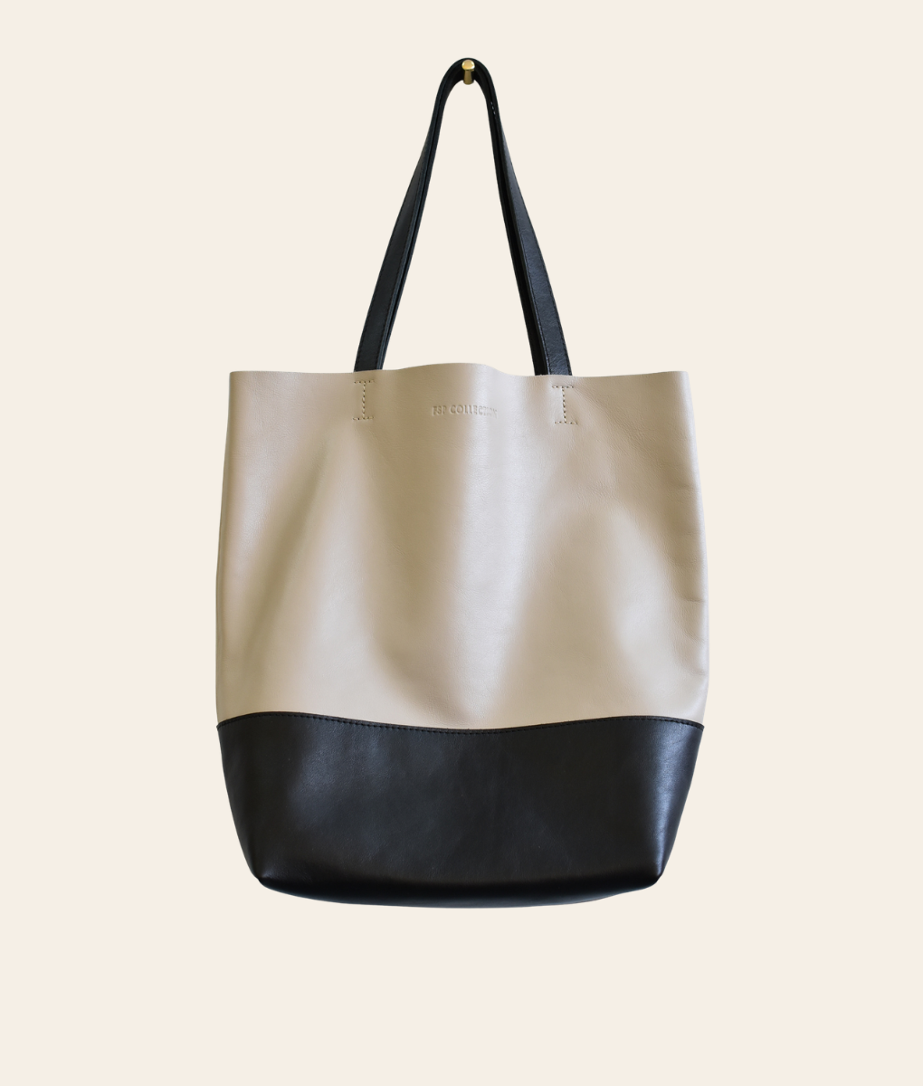 Black & Taupe Lara Tote